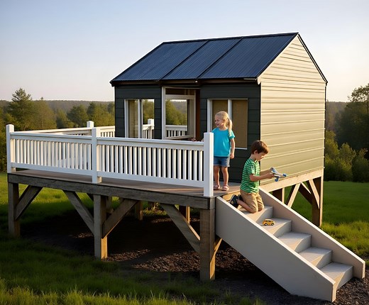 DIY Kids Clubhouse Plans: 8x8 on 12x12 Elevated Deck (PDF Guide) - Etsy