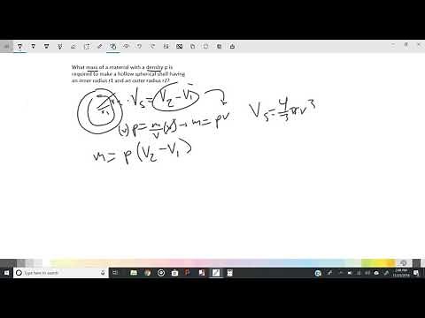 Practice Problem Mass of a Spherical Shell