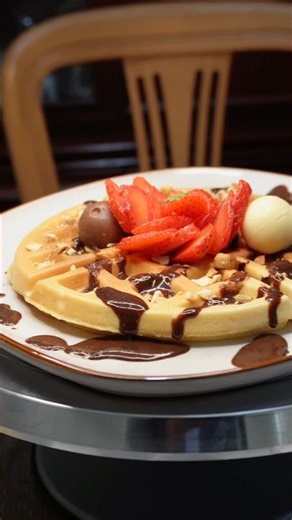 Super Crispy Waffle with chocolate sauce | CRLS Kitchen #waffle #chocolatewaffle
