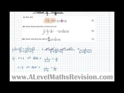 Summations of Series (Method of Differences) [Yr2 (Further) Pure Core]