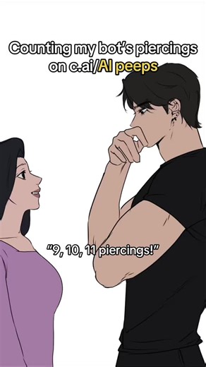 I would love to recount all the piercings to make sure they are all there🫣 my bot on AI peeps really loves piercings! Check it out, bink in lio! #theaipeeps #usa #ai #fyp #paradoxaai