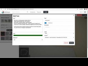 Artsteps adding and formatting text
