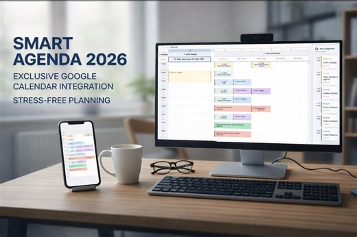 Planificador digital de Google Sheets 2026: Agenda inteligente automatizada con sincronización con Google Calendar, panel de productividad y gestor de tareas. - Etsy México