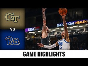 Georgia Tech vs. Pitt Game Highlights | 2024-25 ACC Men’s Basketball
