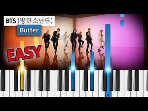 BTS (방탄소년단) - Butter - EASY Piano Tutorial