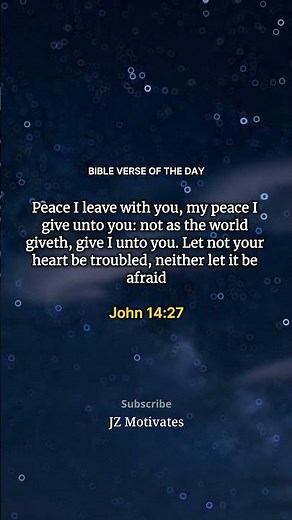 John 14:27 (KJV) — Peace I Leave with You | Bible Verse Short