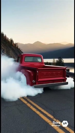 1956 Ford F100 Blower, Burning Rubber on the Backroads #fast #car #racing #cartok #truck