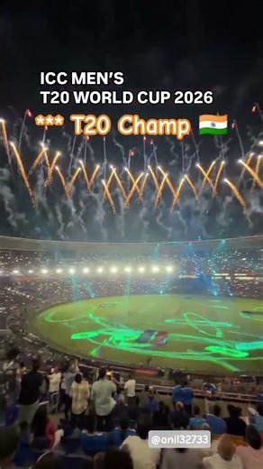 Light Show in Narendra Modi Stadium, India 🇮🇳 #t20worldcup #cricket #champion #india #worldcup