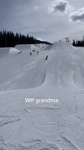 Skiing Fails: Grandma's Snowboard Adventure Gone Wrong