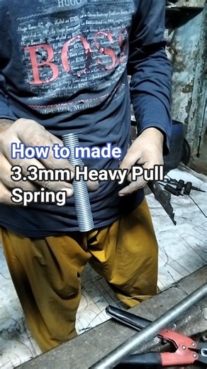 6 Inch Kachao Spring Making on Machine | 3.3mm Thick Wire Tension Spring #springwire #boxsprings diy