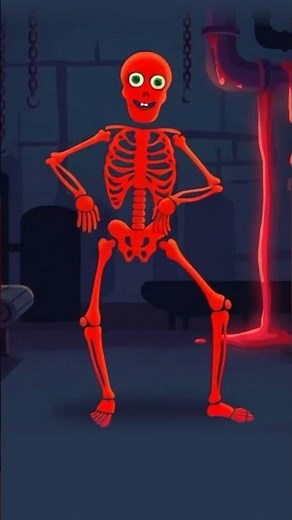 Funny Skeleton Paints His Bones Red #shorts #kids #teeheetown