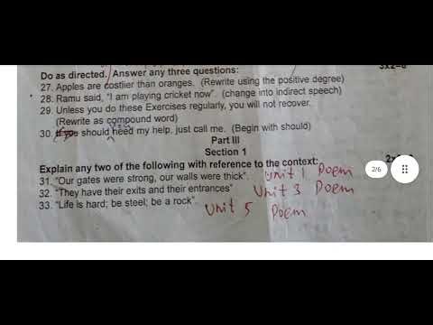 #tn Class 12 English Samacheer Kalvi Half Yearly Exam Question Paper 2023 Answer Thiruvarur District