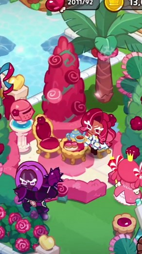 Raspberry Cookie and Princess Cookie in Cookie Run Kingdom