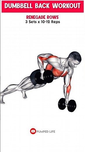 Dumbbell Back Workout at Home | Build a Wider Back 🔥#backworkout