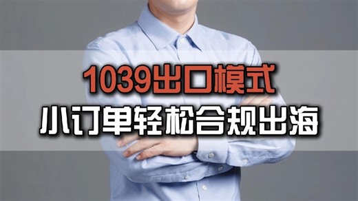 1039出口模式东南亚小订单轻松合规出海