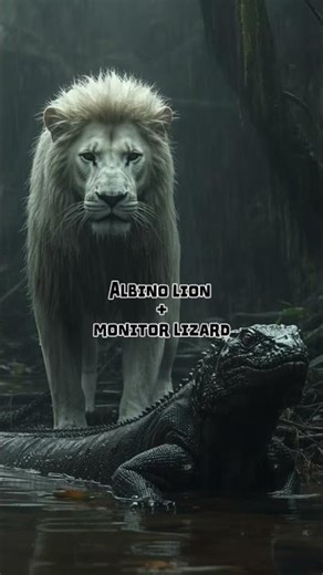 Albino Lion × Monitor Lizard Hybrid – Terrifying Creature Revealed