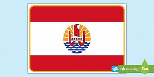 French Polynesia Flag Poster
