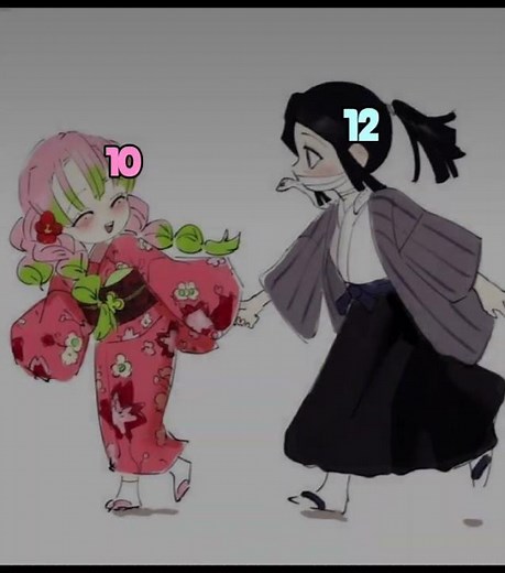 Mitsuri kanroji & Obanai age # #100k #demonslayer #anime #kimetsunoyaiba #obanai #mitsuri