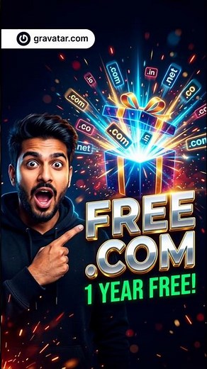 How To Get A Free Domain Name For 1 Year | Gravatar Free Domain #shorts