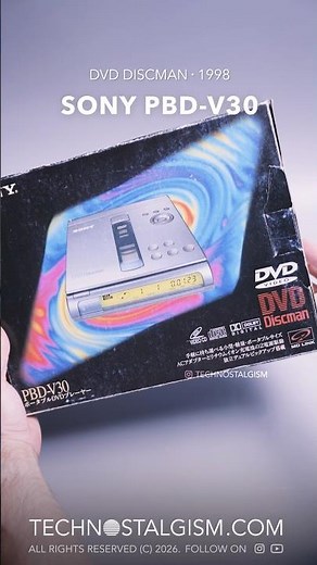 SONY PBD-V30 DVD DISCMAN - Unboxing the World's smallest and lightest DVD Player in 1998
