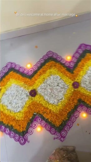 Bride’s welcome at home | bride’s welcome decoration | #bridewelcome #bride #groom #shadi