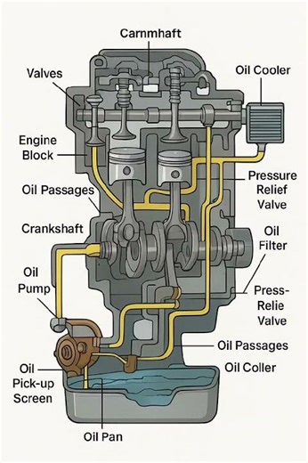 How Oil Travels Inside an Engine