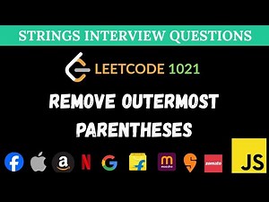 1021. Remove Outermost Parentheses | Leetcode | Easy Problem | JavaScript Solution