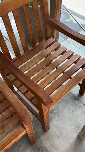 Restoring Outdoor Hardwood Chairs: Power Washing, Sanding, and Painting