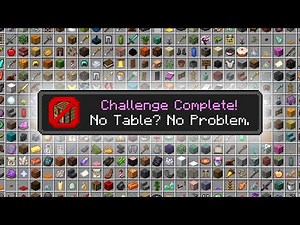 Obtaining Every Minecraft Item with No Crafting Table