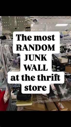 That wall of Random Bagged Up Stuff At the thrift store 🔥 Grab a bag of Ink Pens mixed in with a pack of tissues, 3 tampons, spark plugs & a picture of someone else’s pet! 😳 👉 What are you buying?? ••• #thrifting #thriftstorefinds #Goodwill #random #junkornot
