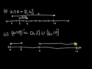 DISPLAYING SETS ON A NUMBER LINE, Interval Notation sets
