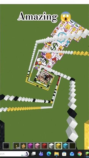 Art 🎨 Amazing 🤩Minecraft Falling Blocks Art 🤯 | Satisfying Build Ever! 🎨🔥 | #art #minecraft