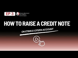 How to Raise a credit note on e-Tims, on e-Citizen platform.