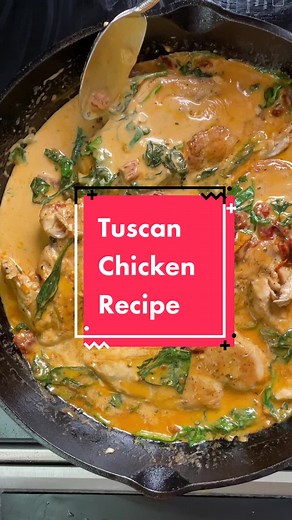 Creamy Tuscan Chicken Recipe with Spinach and Tomatoes