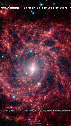 Real NASA Image: | Spitzer: Spider Web of Stars in IC 342A #space #shorts