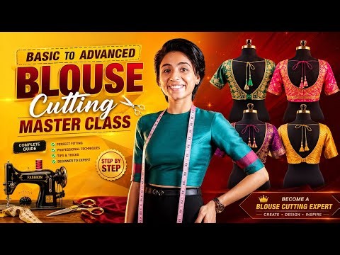 Basic to Advance Blouse Master Class Day 1 | Back Neck Blouse Cutting Full Tutorial #fashion #blouse