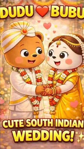Ek Cute Si Shaadi 🥹💛 | Dudu & Bubu South Indian Wedding #shorts #shortsfeed