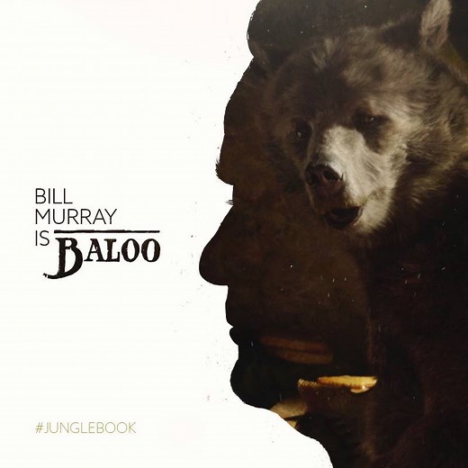 Bill Murray is Baloo, the free-spirited bear. #JungleBook | Walt Disney Studios