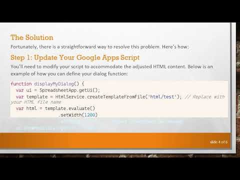 How to Fix Google Apps Script Modal Window HTML Link Issues