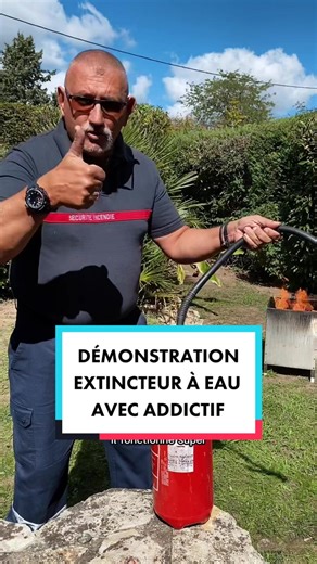 DÉMONSTRATION EXTINCTEUR À EAU AVEC ADDITIF #secourisme #incendie #prevention #securite#pourtoi #fyp #secours #feu #viral #extincteur #danger #fire