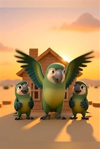 Parrot building Home In Desert 😱
