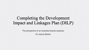 Completing the Development Impact and Linkages Plan