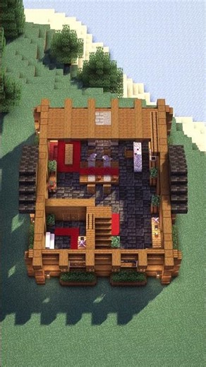 Minecraft Survival Log Cabin🏠— Download the Build on Heybuilds.com 🔗Link in profile !