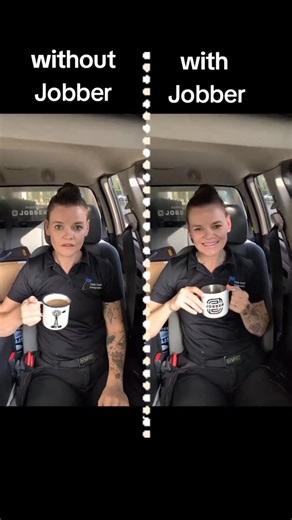 HVACjess on Instagram: "POV: before and after discovering Jobber  . Left side: chaos, missed calls, coffee gone cold ☕ Right side: organized, on time, getting paid  . @jobber doesn’t just keep me sane... it makes me look pro while doing it. . Want to see the difference for yourself?  Click the link in my bio to start your FREE Jobber trial! . . . . . . . #jobberpartner #HVACLife #TradesBusiness #Jobber #WorkSmarter #WomenInTrades #contractorlife"