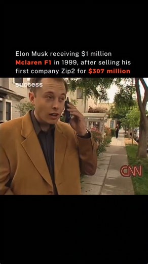 Entrepreneurship | Startups | Wealth on Instagram: "Elon Musk received $22 million for his 7% share in the company Zip2, which was purchased by Compaq Computer Corp. for $307 million in 1999. Elon bought a McLaren F1 for $1 million for his daily drive from Los Angeles to San Francisco ( which he shared during his interview on Pando Daily), not for showing off his wealth. Follow @thesuccesmentor for more Video: CNN / yt . . . . #elonmusk #entrepreneur #entrepreneurlife #entrepreneurship #billiona