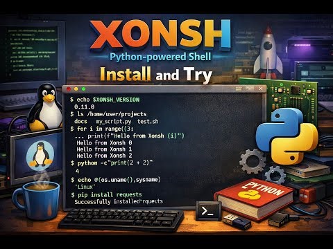 XONSH: Python powered Shell Install and Try!