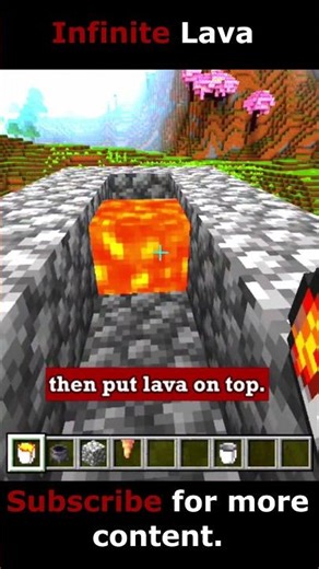 Infinite lava farm in 60 seconds — Minecraft Bedrock #minecraft