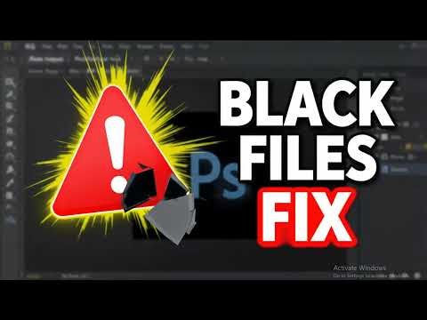 How to fix Photoshop files and projects opening black with no colours