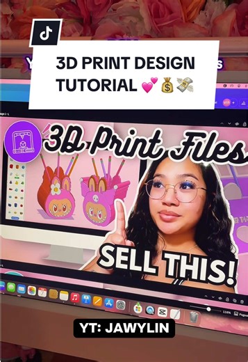 Who's ready to learn and grow or start your small business with custom STL files for 3D printing? 😩💞 Full tutorial will be up this monday! February 9th at 3PM EST! 🎉 YT: JAWYLIN to watch! #stlfiles #3dprinting #3dprintfiles #3dprinttutorial #stldesigner