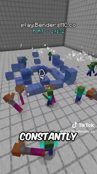 Water Bending VS 500 Zombies in Minecraft Server